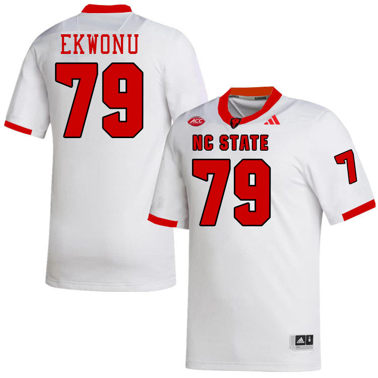 NC State Wolfpack #79 Ikem Ekwonu College Football Jerseys,Uniforms-White
